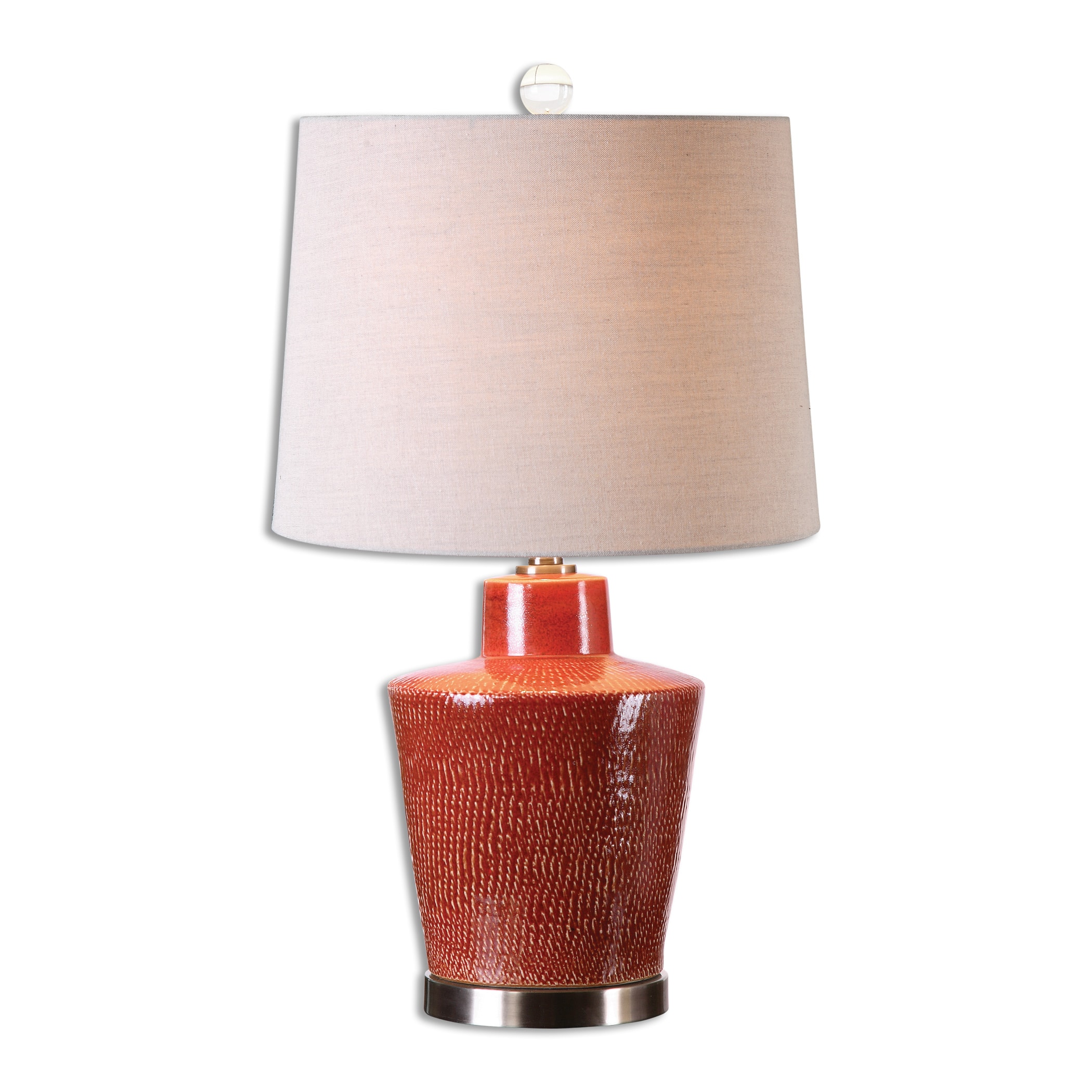 Cornell Brick Red Table Lamp by Uttermost - 28" - Fine Home Lamps