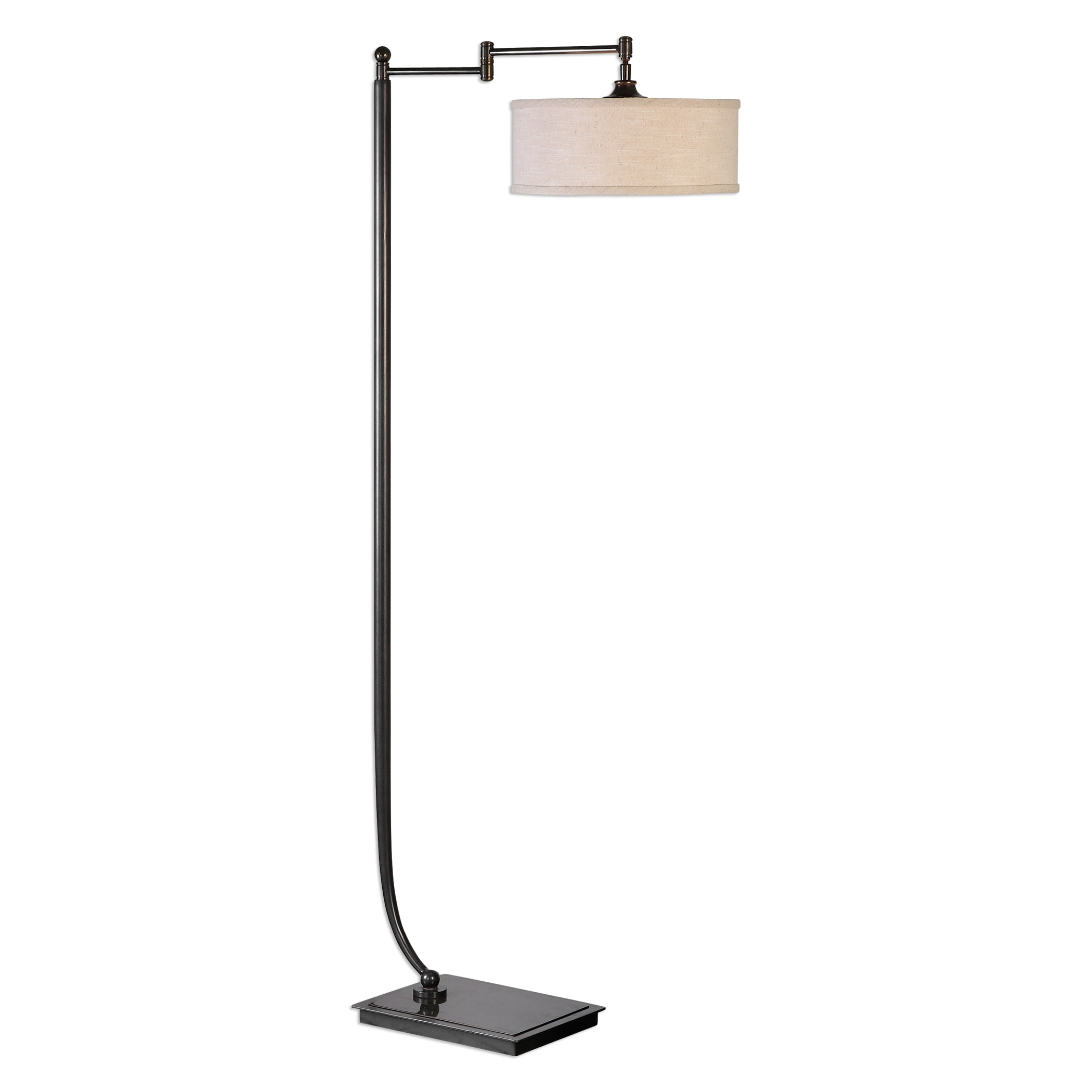 Lamine Swing Arm Bronze Floor Lamp by Uttermost - Fine Home Lamps