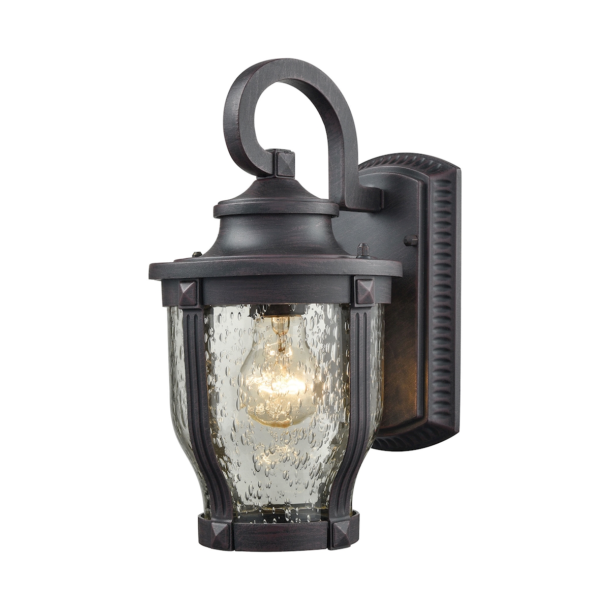 Milford 1-Light Outdoor Wall Lamp in Graphite Black_EL-87070/1