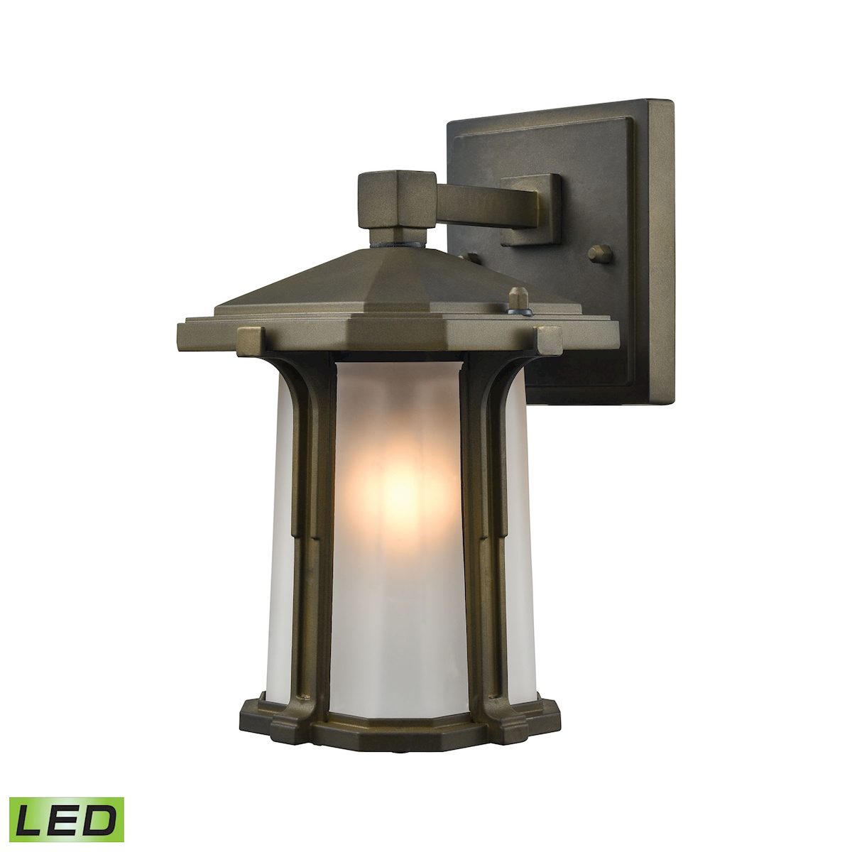 Brighton 1-Light Outdoor Wall Lamp in Smoked Bronze - Includes LED Bulb_EL-87090/1-LED
