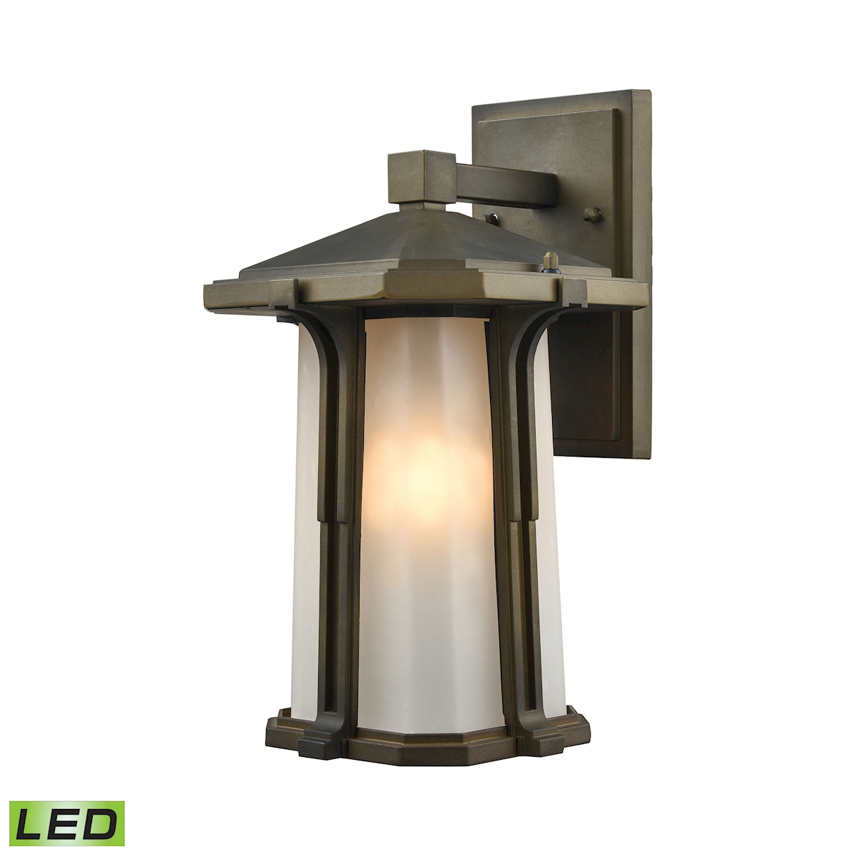Brighton 1-Light Outdoor Wall Lamp in Smoked Bronze - Includes LED Bulb_EL-87091/1-LED