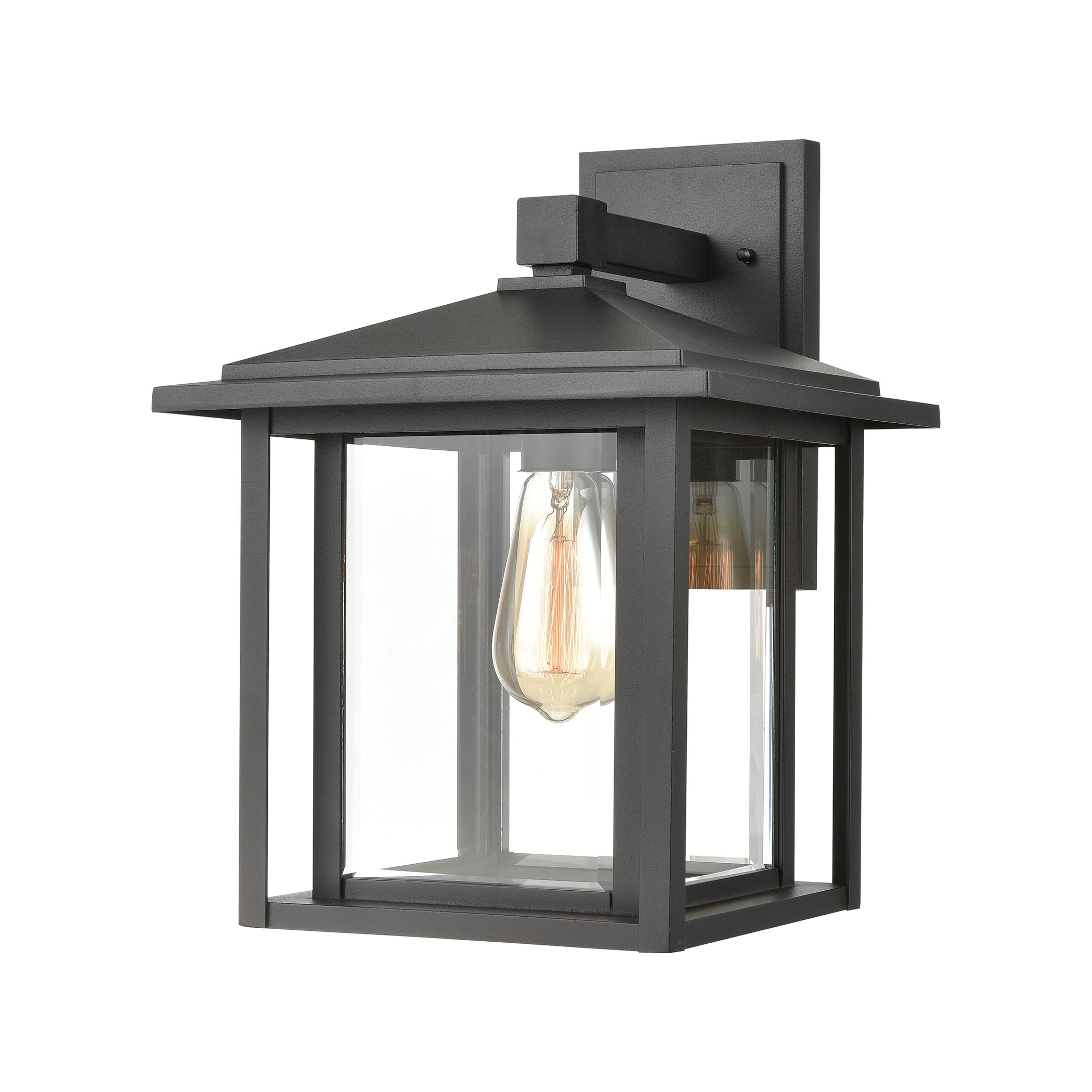 Solitude 1-Light Sconce in Matte Black with Clear Glass_EL-87132/1
